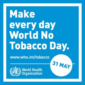 Día mundial sin tabaco, Tabaco y salur pulmonar, Tobacco and lung health, 31 de mayo, 31 may, tobaco world day